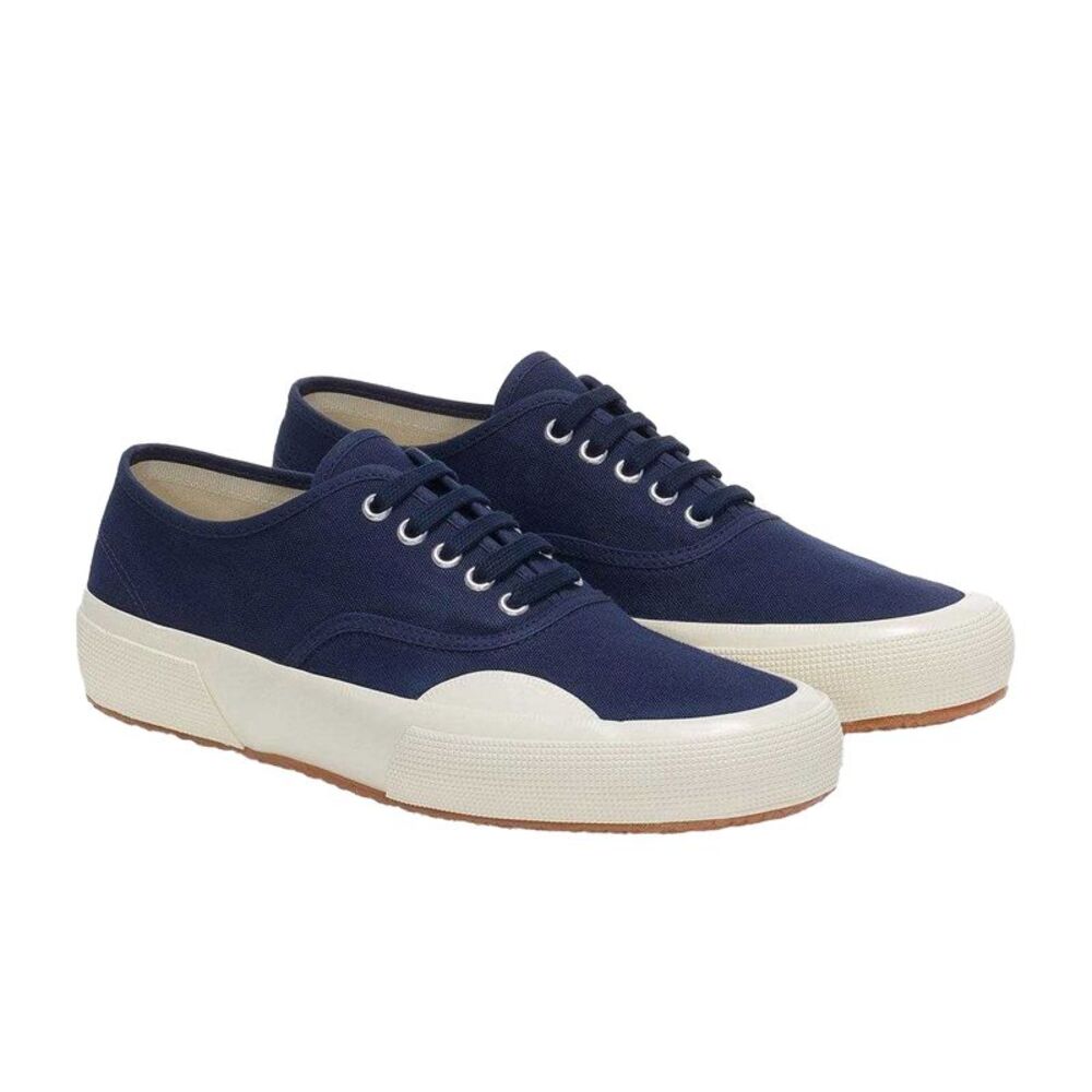 Superga Unisex Adult 2430 Deck Canvas Sneakers / Navy/Off White